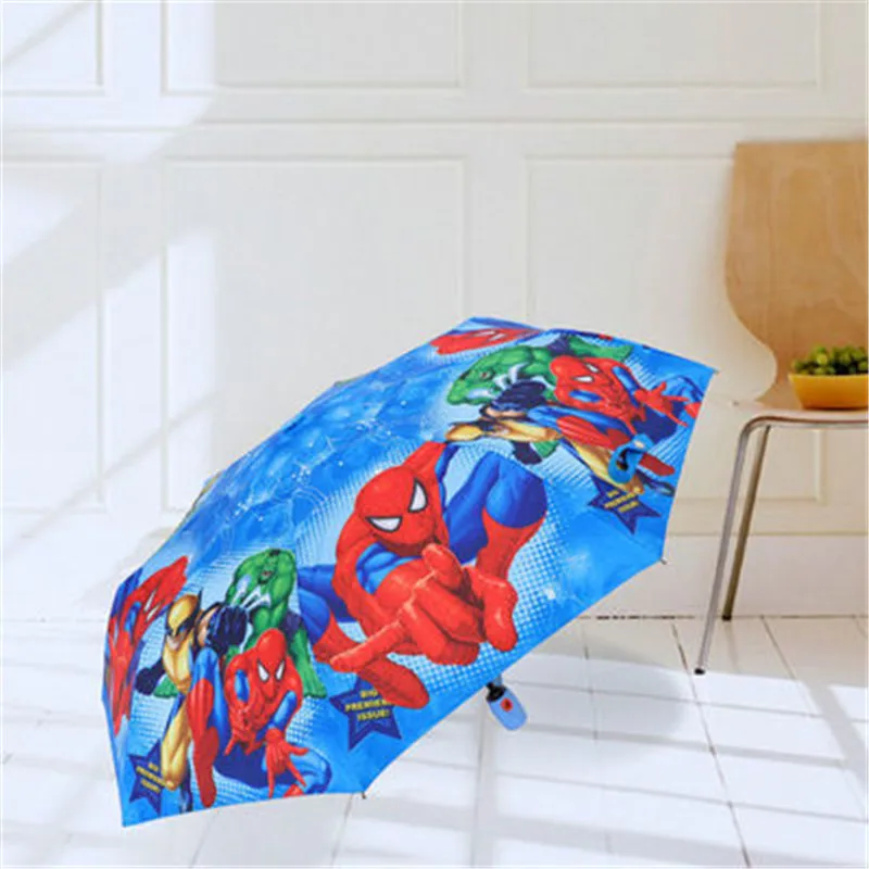 

Cartoon Portable Foldable Umbrella Children Kid Girl Boy Baby Spider-Man Parasol Windproof Rain Umbrella Easy Opening Folding