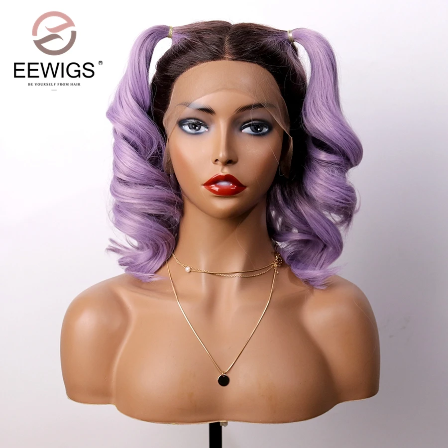 EEWIGS 12" Synthetic Lace Front Wigs Ombre Purple High Temperature Hair Natural Wave Shoulder Length Short Bob Wigs For Women
EEWIGS 12" Synthetic Lace Front Wigs Ombre Purple High Temperature Hair Natural Wave Shoulder Length Short Bob Wigs For Women