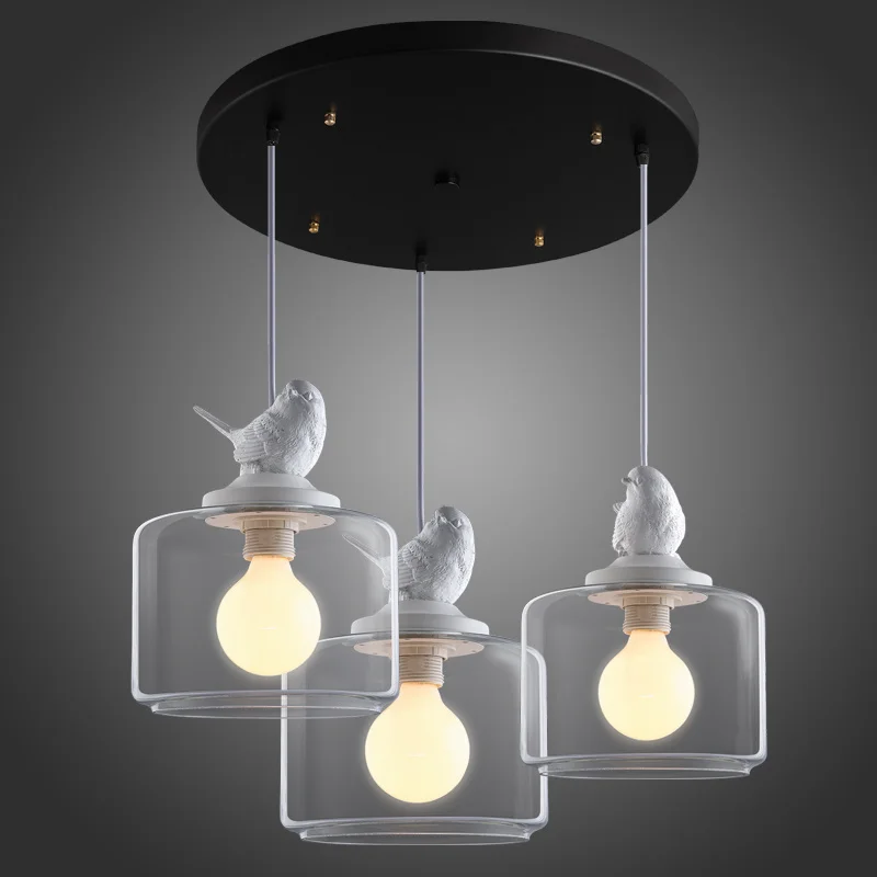 Designer's Restaurant Bar Hanging Light Fixture Creative Children's Room Balcony Glass Bird Chandelier Lustre Pendant Lamp E27 
Designer's Restaurant Bar Hanging Light Fixture Creative Children's Room Balcony Glass Bird Chandelier Lustre Pendant Lamp E27