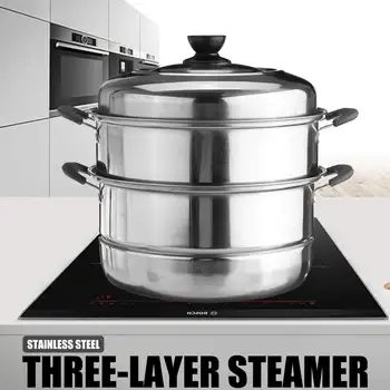 Stainless Steel Three layer Thick Steamer pot Soup Steam Pot Universal Cooking Pots for Induction Cooker Gas Stove steam pot
Stainless Steel Three layer Thick Steamer pot Soup Steam Pot Universal Cooking Pots for Induction Cooker Gas Stove steam pot