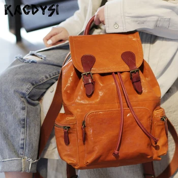 Preppy Style Handmade Vintage Girls Backpack Genuine Leather Daypack Fashion Rucksack Luxury Lady Travel Backpack School Bag Hot
Preppy Style Handmade Vintage Girls Backpack Genuine Leather Daypack Fashion Rucksack Luxury Lady Travel Backpack School Bag Hot