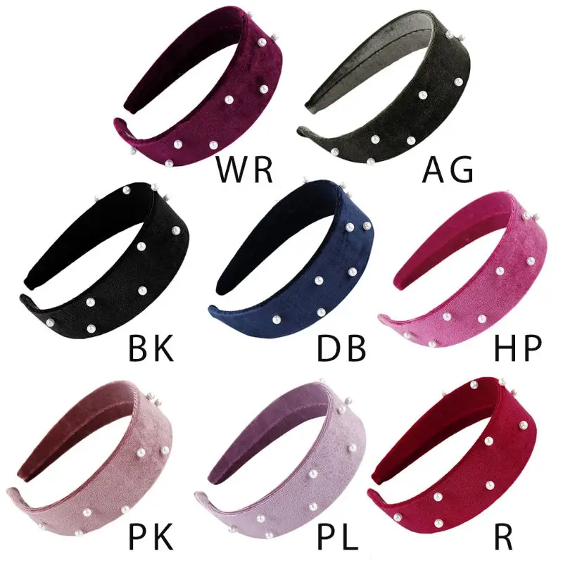 Vintage Velvet Flat Wide Headband Banquet Party Women Styling Headwear Solid Color Irregular Imitation Pearl Beaded Hair Hoop
Vintage Velvet Flat Wide Headband Banquet Party Women Styling Headwear Solid Color Irregular Imitation Pearl Beaded Hair Hoop