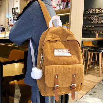 Cute Corduroy Backpack Women School Bag Teenage Girls Backpack Female Fashion Bag Student Lady Bookbag Mochilas Rucksack
Cute Corduroy Backpack Women School Bag Teenage Girls Backpack Female Fashion Bag Student Lady Bookbag Mochilas Rucksack