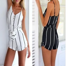 Women Playsuits Sexy V Neck Sleeveless Button Sashes Cotton Playsuits Casual Slim White Black Short Jumpsuit Femme Rompers
Women Playsuits Sexy V Neck Sleeveless Button Sashes Cotton Playsuits Casual Slim White Black Short Jumpsuit Femme Rompers