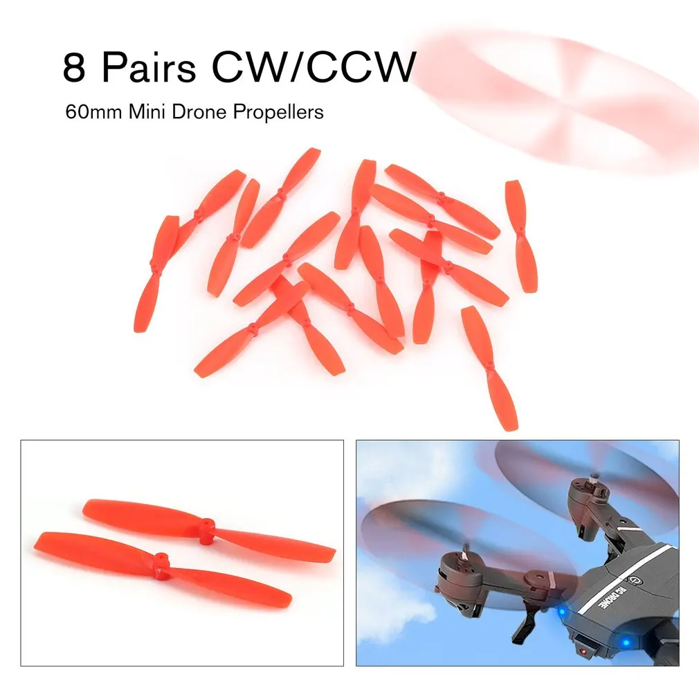 8 Pairs CW/CCW Propeller Props Blade for RC 60mm Mini Racing Drone Quadcopter Aircraft UAV Spare Parts Accessories Component
8 Pairs CW/CCW Propeller Props Blade for RC 60mm Mini Racing Drone Quadcopter Aircraft UAV Spare Parts Accessories Component