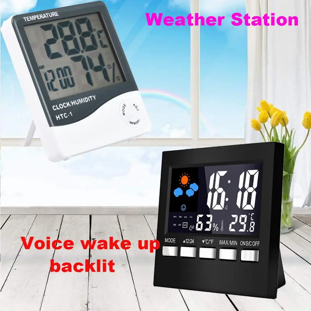 HTC-1 Mini Digital LCD Indoor Temperature Sensor Humidity Meter Thermometer Hygrometer Gauge Electronic Weather Station Clock
HTC-1 Mini Digital LCD Indoor Temperature Sensor Humidity Meter Thermometer Hygrometer Gauge Electronic Weather Station Clock