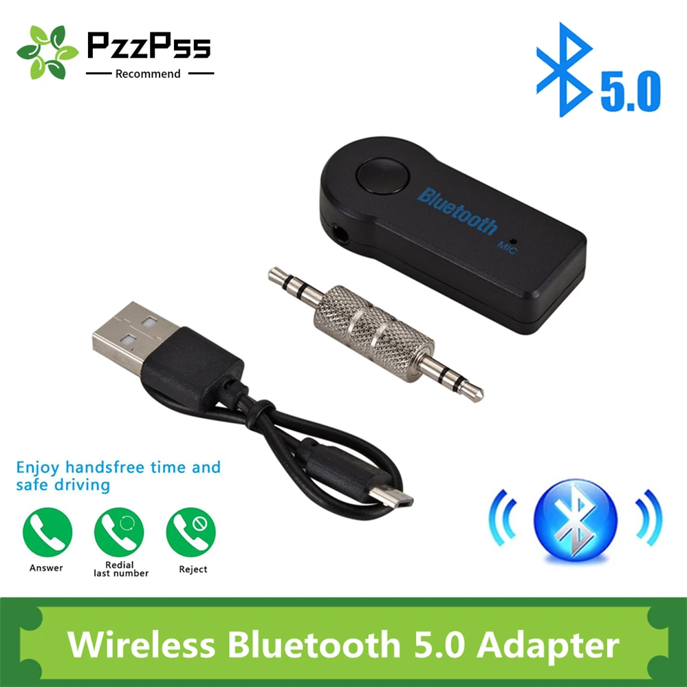 PzzPss 2 в 1 беспроводной приемник Bluetooth 5 0 адаптер передатчика 3 мм разъем для