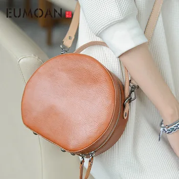 

EUMOAN Slanted small crowd leather bag, women's fashion small square bag, vintage small bag