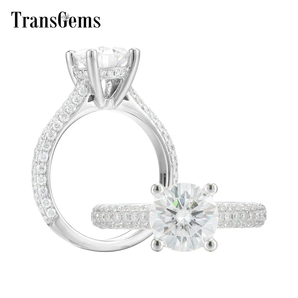 Transgems Center 1.5ct Moissanite Engagement Ring 14k 585 White Gold Ring 7.5MM F Color Excellent Cut Moissanite Diamond Women
Transgems Center 1.5ct Moissanite Engagement Ring 14k 585 White Gold Ring 7.5MM F Color Excellent Cut Moissanite Diamond Women