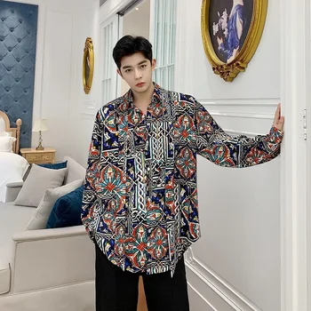2020 Spring And Autumn New Homemade Lazy Wind Retro Personality Printing Floating Bandwidth Long Sleeve Shirt Black M-XL
2020 Spring And Autumn New Homemade Lazy Wind Retro Personality Printing Floating Bandwidth Long Sleeve Shirt Black M-XL