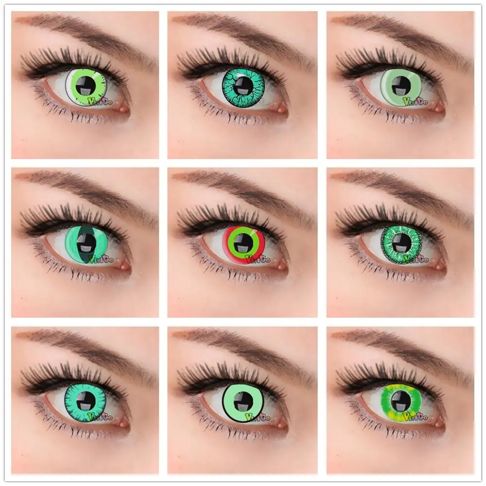 HOTSALE Fancy Green Color Contact Lens Fresh Eye Contacts Scare Manson Colored Cosplay Cosmetic Contact Lens (2Pcs/Pair)
HOTSALE Fancy Green Color Contact Lens Fresh Eye Contacts Scare Manson Colored Cosplay Cosmetic Contact Lens (2Pcs/Pair)