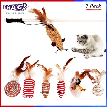7Pcs/Set Fun Interactive Cat Toy with Refills, Exercise Toys for Cat, Feather Funny Pet Cat Stick Bells Interactive Playing Toy
7Pcs/Set Fun Interactive Cat Toy with Refills, Exercise Toys for Cat, Feather Funny Pet Cat Stick Bells Interactive Playing Toy