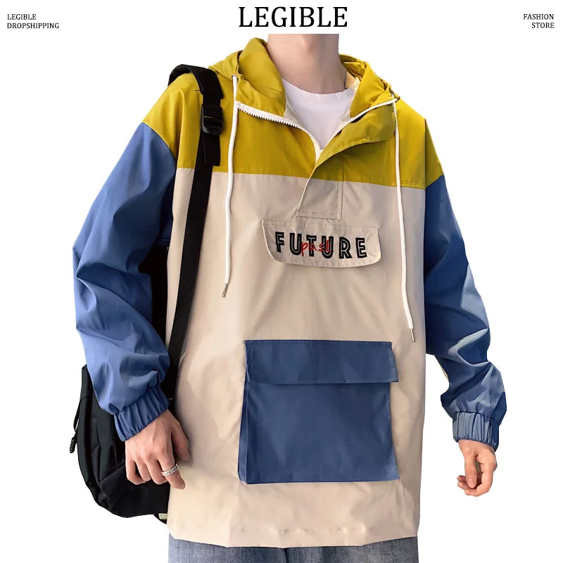 2019 Hip Hop Spring Jackets Men Windbreaker Patchwork Autumn Loose Casual Jacket Male Coats Zipper Tracksuit Streetwear 4XL 5XL
2019 Hip Hop Spring Jackets Men Windbreaker Patchwork Autumn Loose Casual Jacket Male Coats Zipper Tracksuit Streetwear 4XL 5XL