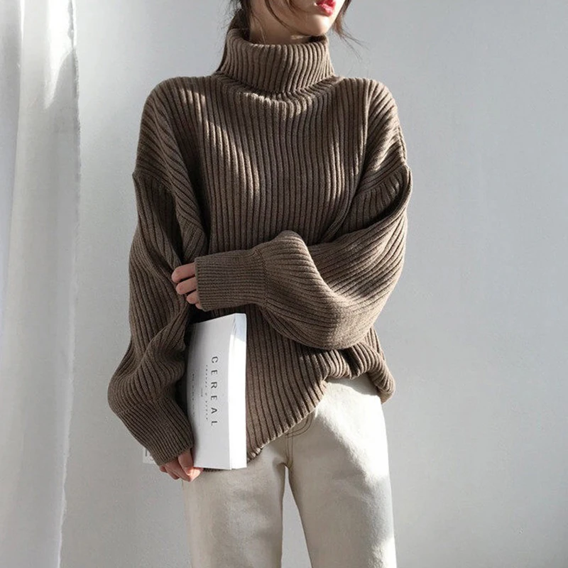 Korean Fashion Ladies Full Sleeve Women Knitting Sweater Solid Turtleneck Pullover And Jumper Loose Pit Sweater Hot Sale Winter
Korean Fashion Ladies Full Sleeve Women Knitting Sweater Solid Turtleneck Pullover And Jumper Loose Pit Sweater Hot Sale Winter