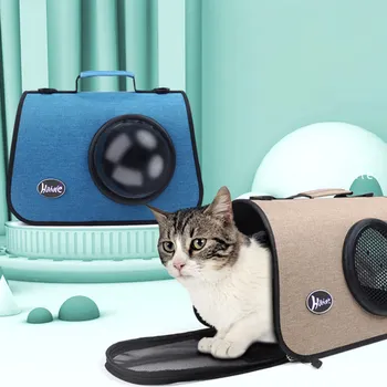 New space capsule pet bag foldable shoulder messenger cat bag breathable Oxford cloth cat out carrying bag
New space capsule pet bag foldable shoulder messenger cat bag breathable Oxford cloth cat out carrying bag