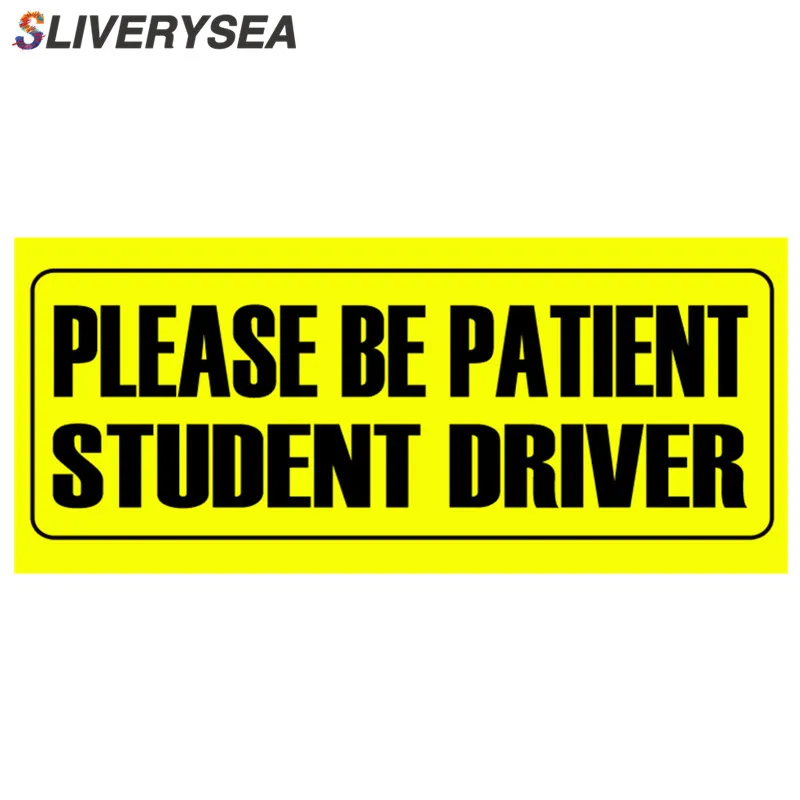 SLIVERYSEA 4*9 Inch Car Styling BE PATIENT STUDENT DRIVER Reflective Vinyl Car Stickers and Decals
SLIVERYSEA 4*9 Inch Car Styling BE PATIENT STUDENT DRIVER Reflective Vinyl Car Stickers and Decals