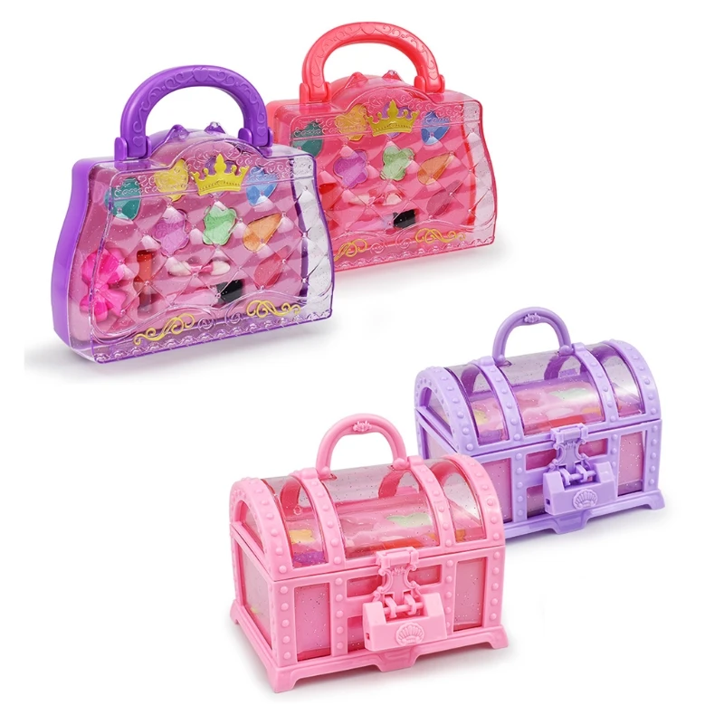 

Princess Jewelry Box Girl Play House Jewelry Box Tie Head Hairpin Toy Girl Dressing Up Toys Make-up Toy Suitcase