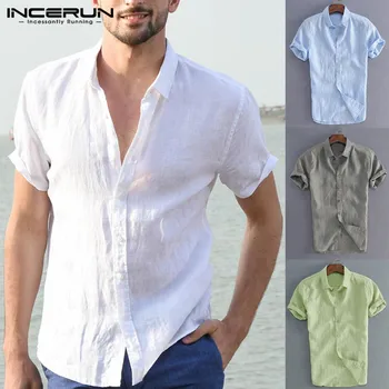 INCERUN Fashion Men Social Casual Shirts Button Breathable Short Sleeve Cotton Streetwear Summer Men Dress Shirts Camisa 2020
INCERUN Fashion Men Social Casual Shirts Button Breathable Short Sleeve Cotton Streetwear Summer Men Dress Shirts Camisa 2020