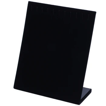 11 Hooks Velvet Jewelry Rack Earring Bracelet Necklace Organizer Holder Display, Black
11 Hooks Velvet Jewelry Rack Earring Bracelet Necklace Organizer Holder Display, Black