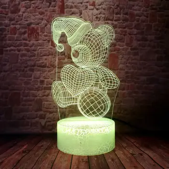 Lovely 3D Illusion LED Desk Nightlight Colorful Changing Light Sleeping Flashing Bear Model Animal action & toy figures
Lovely 3D Illusion LED Desk Nightlight Colorful Changing Light Sleeping Flashing Bear Model Animal action & toy figures