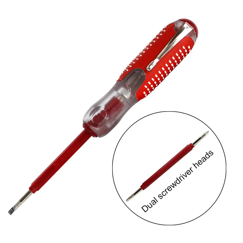 100-500V Red Electrical Tester Pen Screwdriver Power Detector Probe Industry Voltage Test Pen Durable Electrician Home Tool
100-500V Red Electrical Tester Pen Screwdriver Power Detector Probe Industry Voltage Test Pen Durable Electrician Home Tool