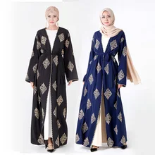 

Donsignet Muslim Dress Muslim Fashion Abaya Dubai Elegant Woman Abaya Elegant Long Cardigan Golden Embroidery Abaya Turkey