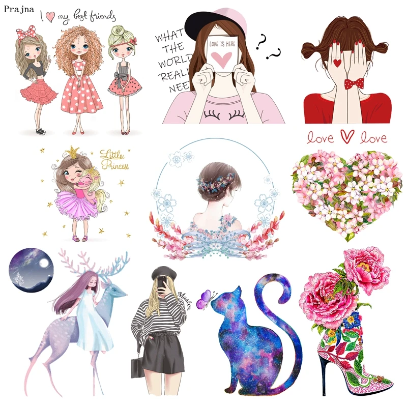 Prajna Fashion Girl Unicorn Iron-on Transfers Vynil Heat Transfer Heels Cat Flower Ironing Sticker Thermal Patches For Clothing
Prajna Fashion Girl Unicorn Iron-on Transfers Vynil Heat Transfer Heels Cat Flower Ironing Sticker Thermal Patches For Clothing