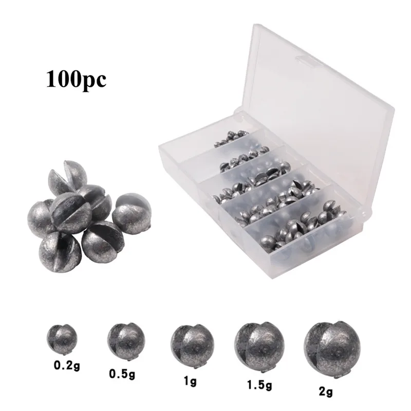 100 Pcs/box Fishing Sinker set Split Lead Shot Sinker Round Split Shot bite Lead Weight Fishing Tackle Accessories new 2020
100 Pcs/box Fishing Sinker set Split Lead Shot Sinker Round Split Shot bite Lead Weight Fishing Tackle Accessories new 2020