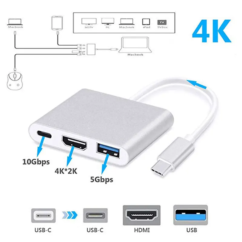 Thunderbolt 3 Adapter USB Type C Hub to HDMI 4K support Samsung Dex mode USB C Dock with PD for MacBook ProAir 2020
Thunderbolt 3 Adapter USB Type C Hub to HDMI 4K support Samsung Dex mode USB C Dock with PD for MacBook ProAir 2020