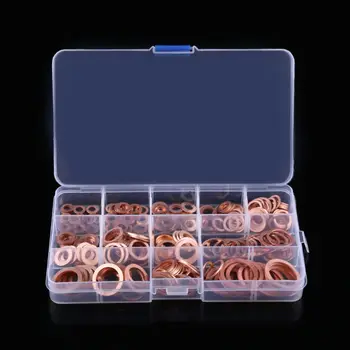 280pcs M5-M20 Professional Assorted Washer Gasket Set Flat Ring Seal Grease Filling Assortment with Box Hardware Accessories 
280pcs M5-M20 Professional Assorted Washer Gasket Set Flat Ring Seal Grease Filling Assortment with Box Hardware Accessories