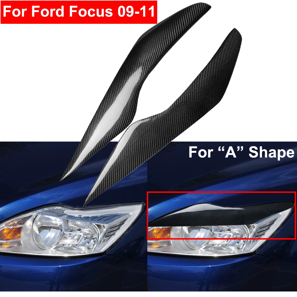2PCS Car Styling Real Carbon Fiber Headlight Eyebrow Eyelids For FORD FOCUS Focus Sticker 2009-2011 1992-99 Accessory Parts
2PCS Car Styling Real Carbon Fiber Headlight Eyebrow Eyelids For FORD FOCUS Focus Sticker 2009-2011 1992-99 Accessory Parts