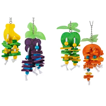 2 Pack Natural Wood Block Parrot Chew Toys-Shaped Hanging Cage Chewing Foraging Toy for Eclectus Budgies Parakeet Cockatiel Conu
2 Pack Natural Wood Block Parrot Chew Toys-Shaped Hanging Cage Chewing Foraging Toy for Eclectus Budgies Parakeet Cockatiel Conu