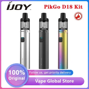 Original IJOY PikGo D18 Vape Kit 1000mAh Battery & 2ml Capacity Pod Cartridge DL & MTL Vape Electronic Cigarette Kit Vs Twister
Original IJOY PikGo D18 Vape Kit 1000mAh Battery & 2ml Capacity Pod Cartridge DL & MTL Vape Electronic Cigarette Kit Vs Twister