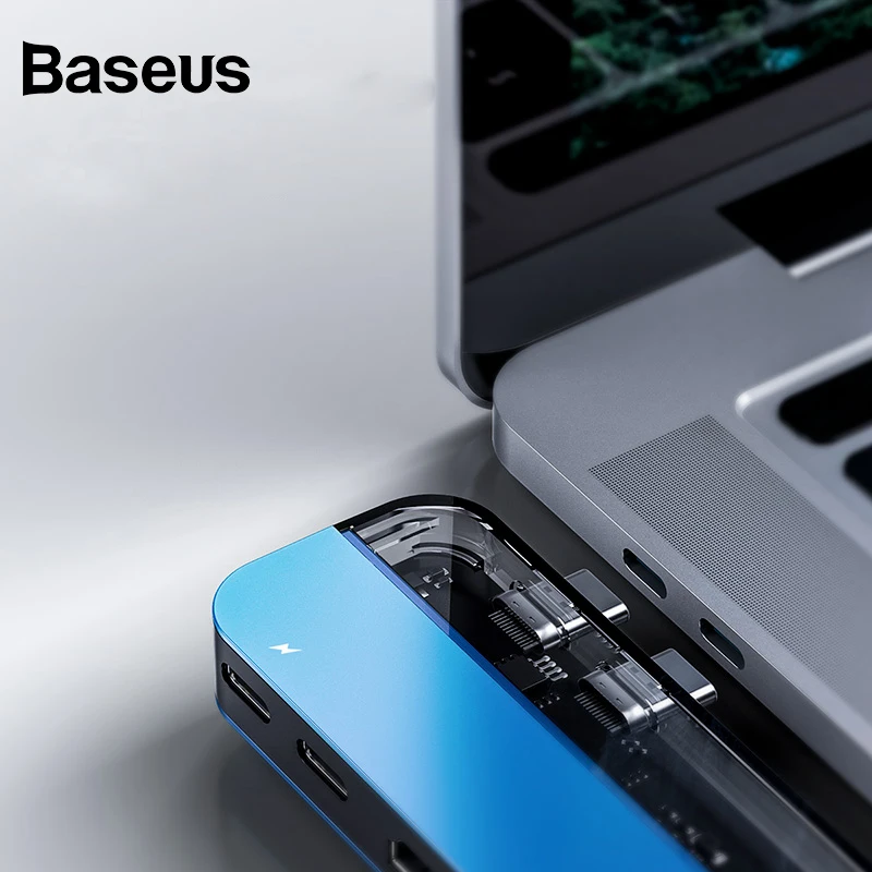 Baseus USB 3.0 Dual Type C 4K HDMI HUB Adapter PD Quick Charging HUB Converter 5 Ports For Mac Notebook Pro 2016/2017/2018/2019
Baseus USB 3.0 Dual Type C 4K HDMI HUB Adapter PD Quick Charging HUB Converter 5 Ports For Mac Notebook Pro 2016/2017/2018/2019