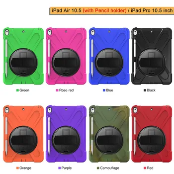 Case for iPad Air 3 2019/iPad Pro 10.5 2017 Heavy Duty Kickstand Cover 360 Full Protection Silicone+PC Case with Wrist+Shoulder
Case for iPad Air 3 2019/iPad Pro 10.5 2017 Heavy Duty Kickstand Cover 360 Full Protection Silicone+PC Case with Wrist+Shoulder