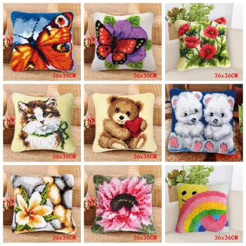 36x36cm Pillowcase Latch Hook Set DIY Foamiran For Needlework kussen knooppakket Latch Hook Rug Kits Carpet Embroidery Kits
36x36cm Pillowcase Latch Hook Set DIY Foamiran For Needlework kussen knooppakket Latch Hook Rug Kits Carpet Embroidery Kits