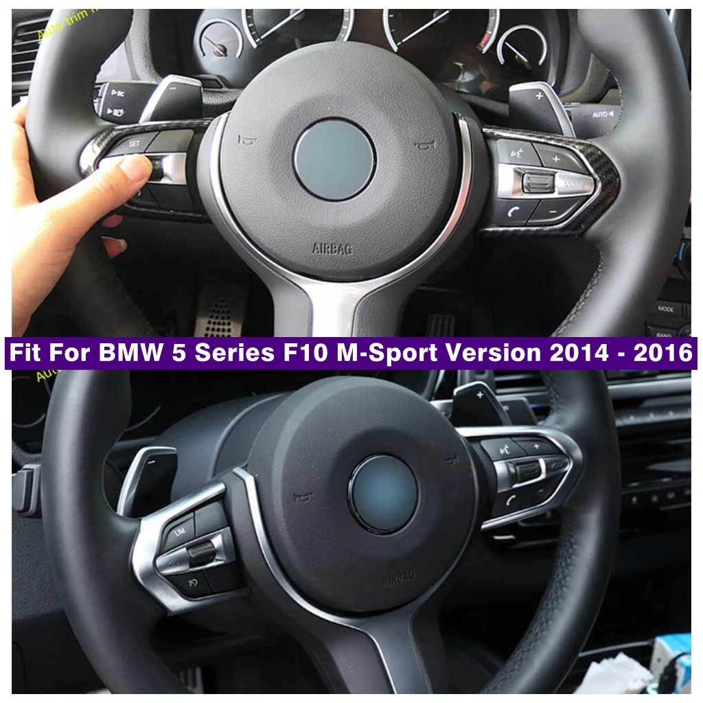 Matte/Carbon Fiber Look Auto Steering Wheel Button Decoration Cover Trim For BMW 5 F10 2014 - 2017 M-Sport Version Accessories
Matte/Carbon Fiber Look Auto Steering Wheel Button Decoration Cover Trim For BMW 5 F10 2014 - 2017 M-Sport Version Accessories