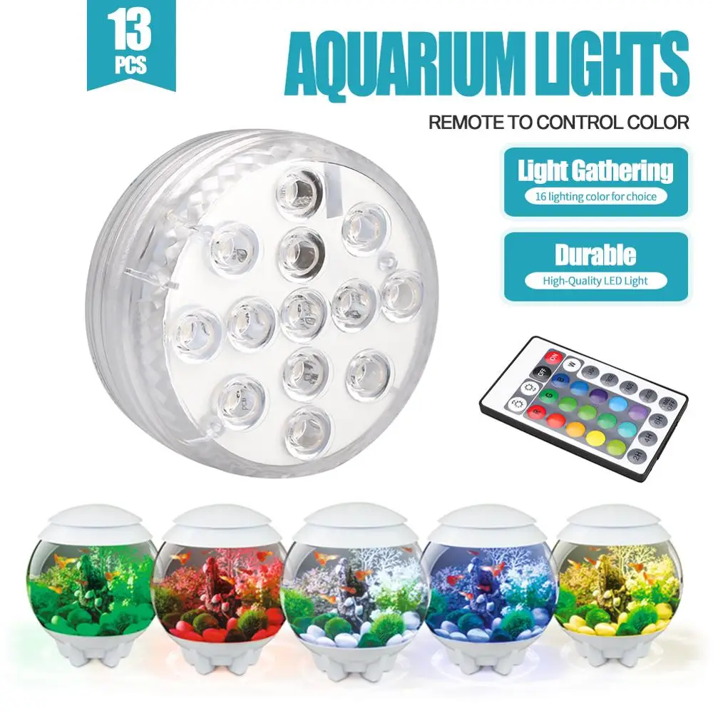 Yeahmart 1Pc LED Waterproof Submersible Lights With Remote Control Colorful 10 13 Lights for Fish Tank Decor Underwater Aquarium
Yeahmart 1Pc LED Waterproof Submersible Lights With Remote Control Colorful 10 13 Lights for Fish Tank Decor Underwater Aquarium