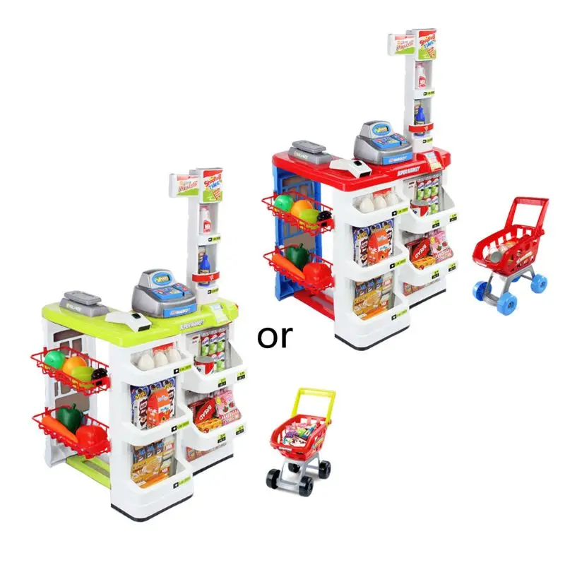 Simulation Supermarket Shopping Cart Cash Register Set Kids Pretend Role Play Educational Toy Birthday Gift
Simulation Supermarket Shopping Cart Cash Register Set Kids Pretend Role Play Educational Toy Birthday Gift