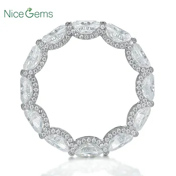 NiceGems 14k White Gold Eternity Band Oval Shape 6.0 ctw Moissanite Wedding Ring band VVS1 Clarity
NiceGems 14k White Gold Eternity Band Oval Shape 6.0 ctw Moissanite Wedding Ring band VVS1 Clarity