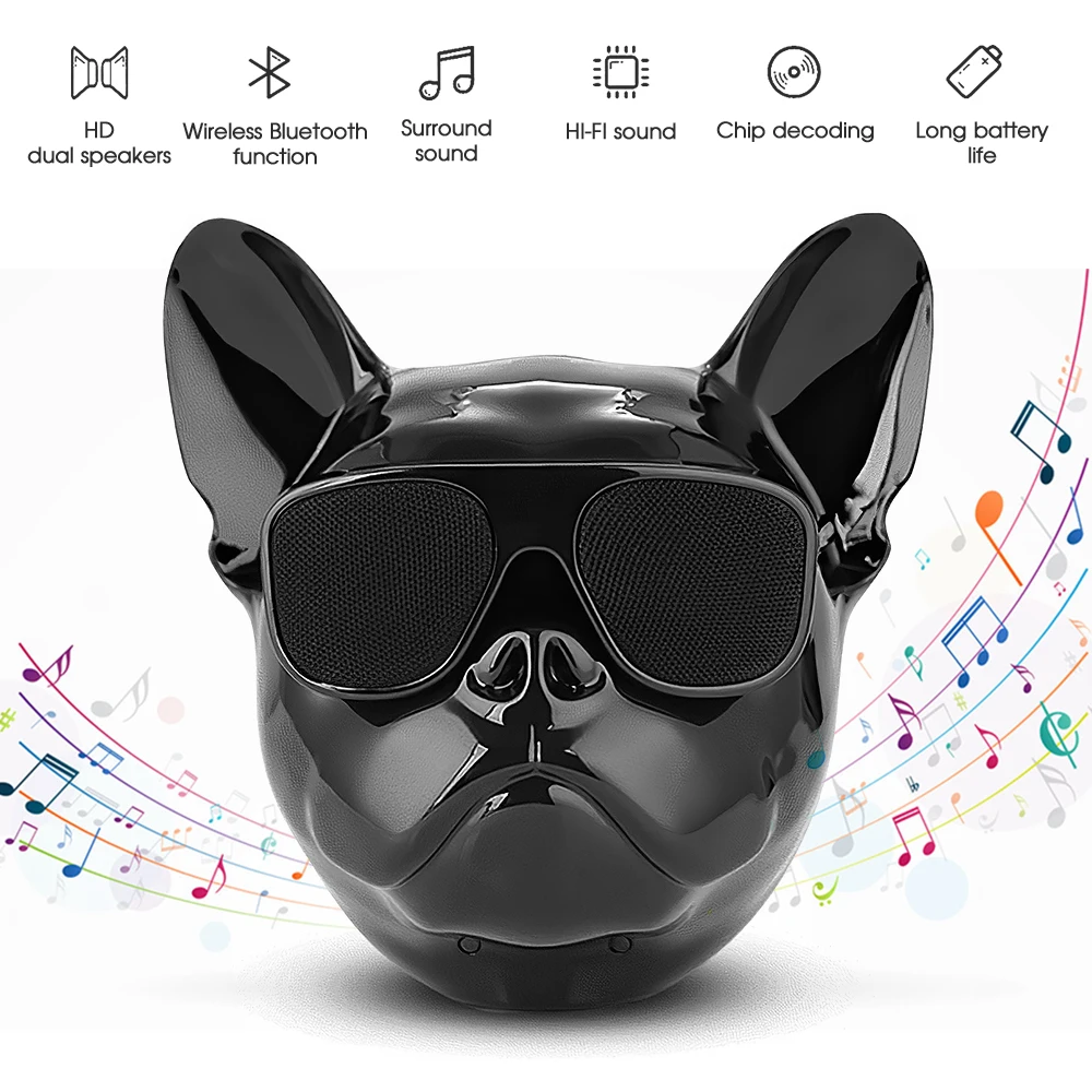 Wireless Bluetooth Speaker Stereo Sound Unique Enhanced Bass Speakers 5W Audio Music Player support TF Card for Christmas gift |