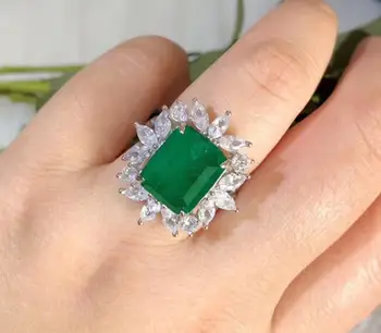 925 Sterling Silver jewelry square Wild Noble Ring Big Green Gem stone crystal flower ring romantic Olive Branch leaves ring
925 Sterling Silver jewelry square Wild Noble Ring Big Green Gem stone crystal flower ring romantic Olive Branch leaves ring