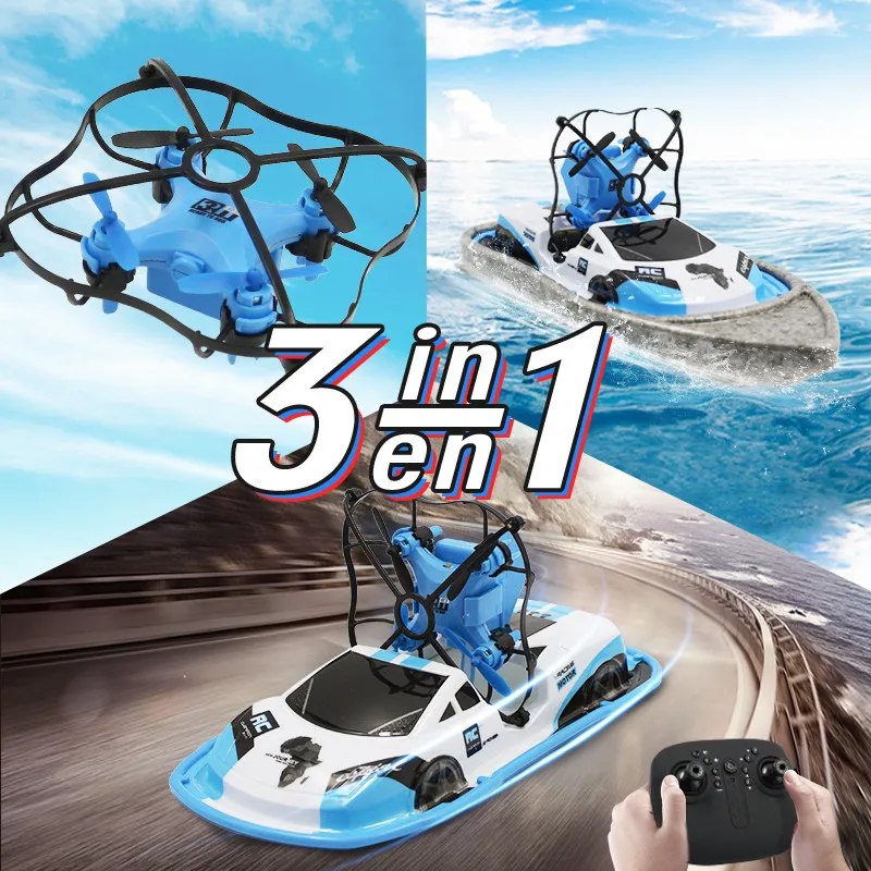 3 in 1 RC Mini Drone Car Boat 3 Colors Vehicle Helicopter Dron Quadrocopter Remote Control Toys for Boys Girls Birthday Gift
3 in 1 RC Mini Drone Car Boat 3 Colors Vehicle Helicopter Dron Quadrocopter Remote Control Toys for Boys Girls Birthday Gift