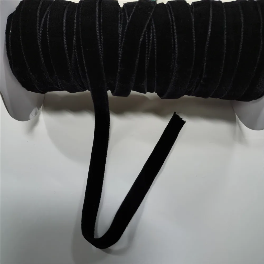 

9mm Double Face Velour Ribbons Nylon Black Webbing Diy Accessories 3 Yards