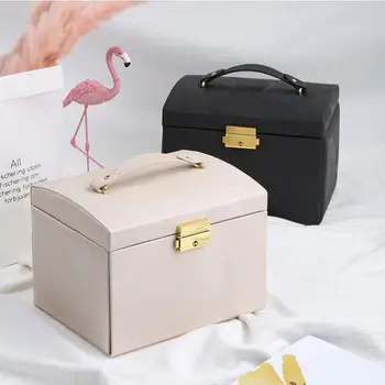 Multi-Functional Storage Jewelry Box Leather Case for Rings Earrings Necklaces Easy To Take with Mirror Jewelry Display Box
Multi-Functional Storage Jewelry Box Leather Case for Rings Earrings Necklaces Easy To Take with Mirror Jewelry Display Box