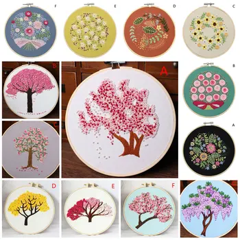 DIY Embroidery Plants Cherry Tree Handwork Needlework for Beginner Cross Stitch kit Ribbon Painting Embroidery Hoop Home Decor 
DIY Embroidery Plants Cherry Tree Handwork Needlework for Beginner Cross Stitch kit Ribbon Painting Embroidery Hoop Home Decor