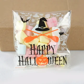 50pcs 10*10cm Happy Halloween Gift Bags Cookie Candy Bag Plastic Packaging Bags for Biscuits Snack Halloween Party Decor Supplie
50pcs 10*10cm Happy Halloween Gift Bags Cookie Candy Bag Plastic Packaging Bags for Biscuits Snack Halloween Party Decor Supplie