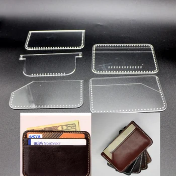 5pcs/lot acrylic sewing template DIY leather handmade pattern for card bag size 10x7cm 
5pcs/lot acrylic sewing template DIY leather handmade pattern for card bag size 10x7cm