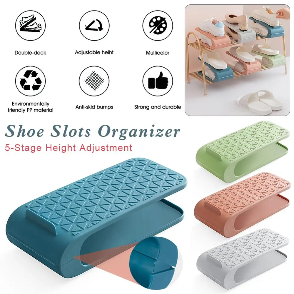 1pcs Shoe Slots Organizer Two-Layer Shoe Stacker for Closet Space Saving Cabinet Closet Stand Adjustable Height Shoe Rack Storag
1pcs Shoe Slots Organizer Two-Layer Shoe Stacker for Closet Space Saving Cabinet Closet Stand Adjustable Height Shoe Rack Storag
