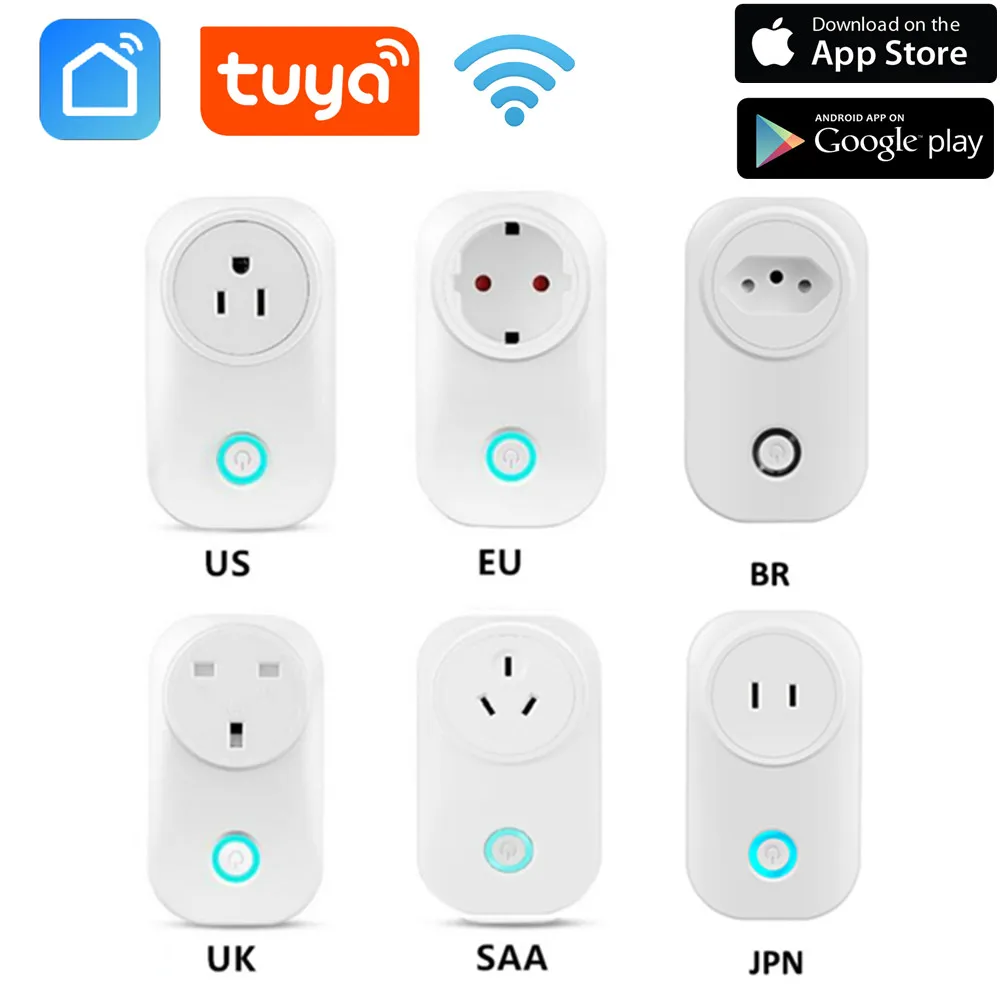 Smart WiFi Plug Adaptor 16A WiFi Smart Socket Power Monitor Timing Function Tuya APP Control Works With Alexa Google Assistant
Smart WiFi Plug Adaptor 16A WiFi Smart Socket Power Monitor Timing Function Tuya APP Control Works With Alexa Google Assistant